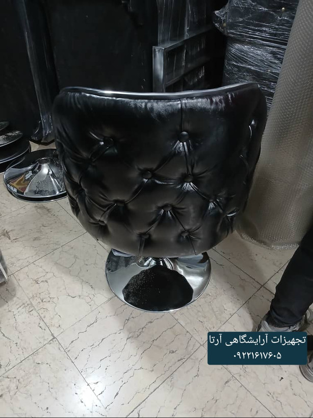 صندلی کپ مدل چستر پایه سینی روکش چرم خارجی آلگرو