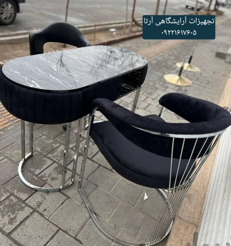 میزناخن پایه فورتیک بغل پارچه ای تک نفره ابعاد ۴۵×۱۲۰ صفحه ام دی اف